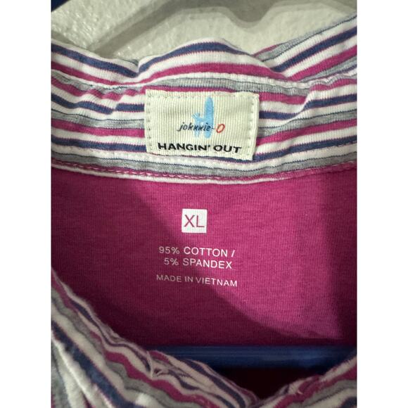 Johnnie-O Grady Striped Polo in Chateau Size XL - Picture 4 of 6